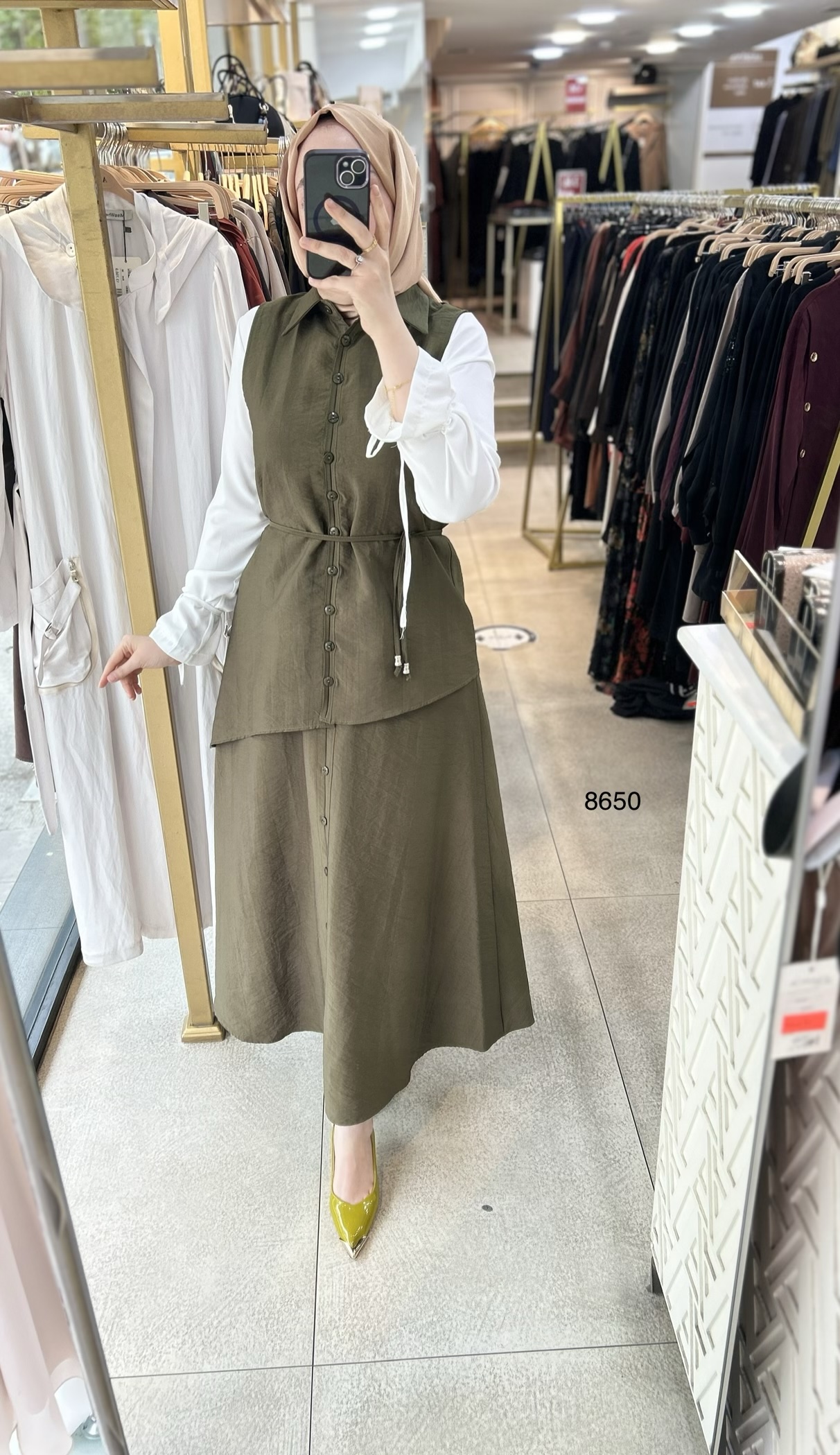 8650 Asimetrik Kesim Üçlü Takım - Görsel 1