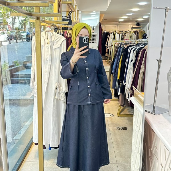 73088 Tencel Kumaş Kot Takım - Görsel 1