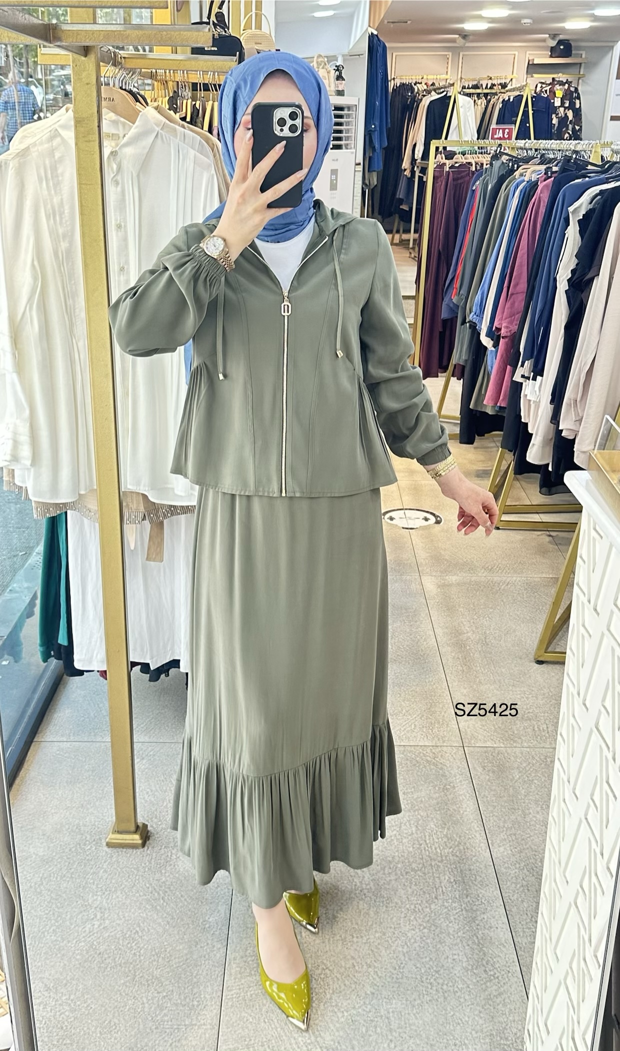 SZ5425 Selma Zaferoğlu Fermuar Detaylı - Görsel 17