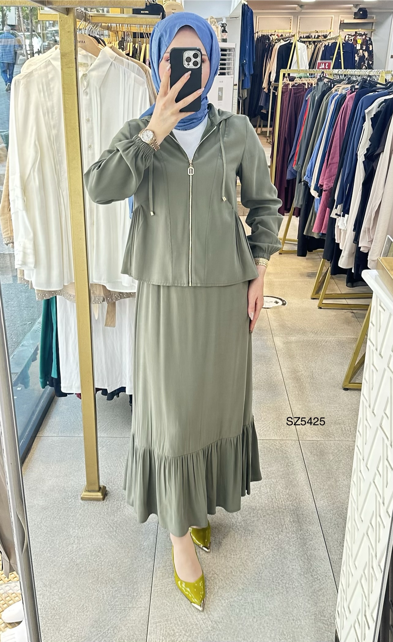 SZ5425 Selma Zaferoğlu Fermuar Detaylı - Görsel 9