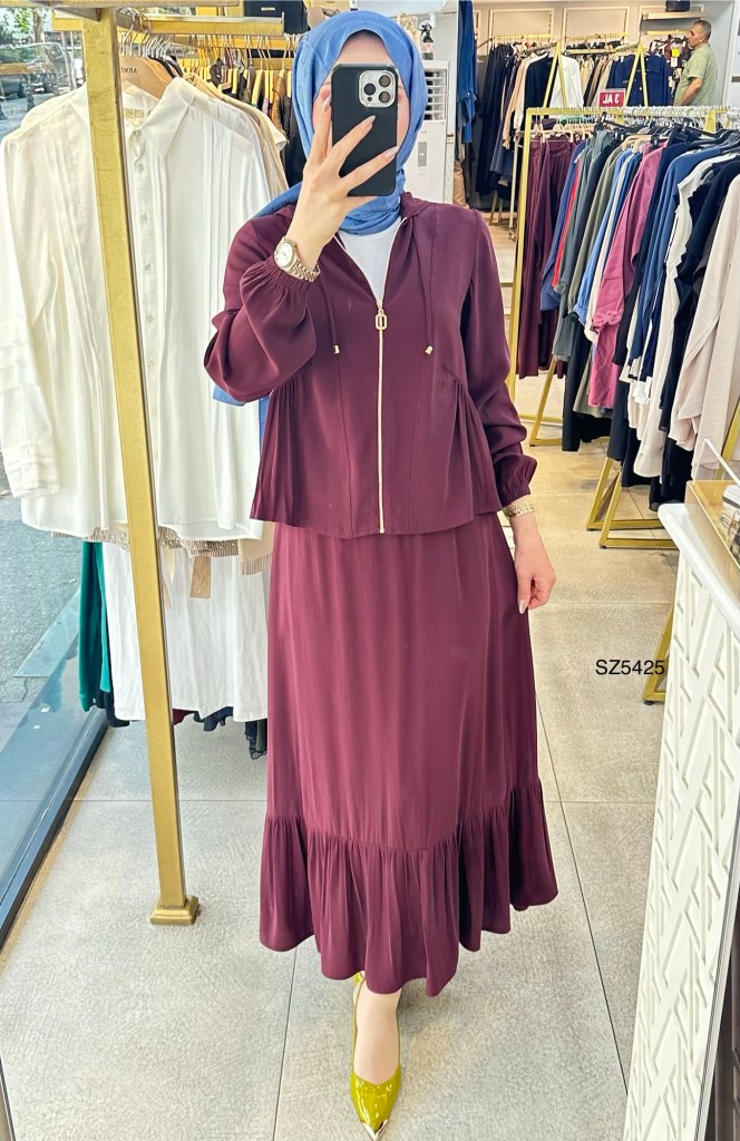 SZ5425 Selma Zaferoğlu Fermuar Detaylı