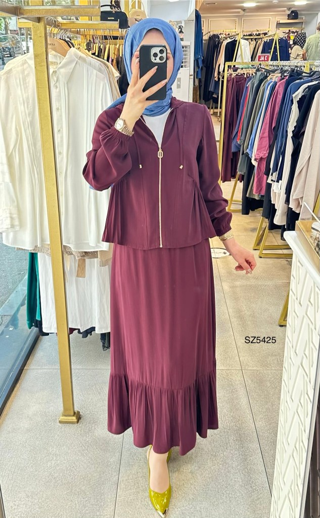 SZ5425 Selma Zaferoğlu Fermuar Detaylı