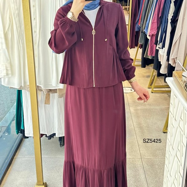 SZ5425 Selma Zaferoğlu Fermuar Detaylı - Görsel 12