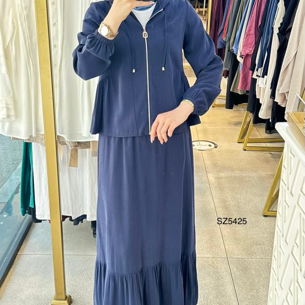 SZ5425 Selma Zaferoğlu Fermuar Detaylı - Görsel 2