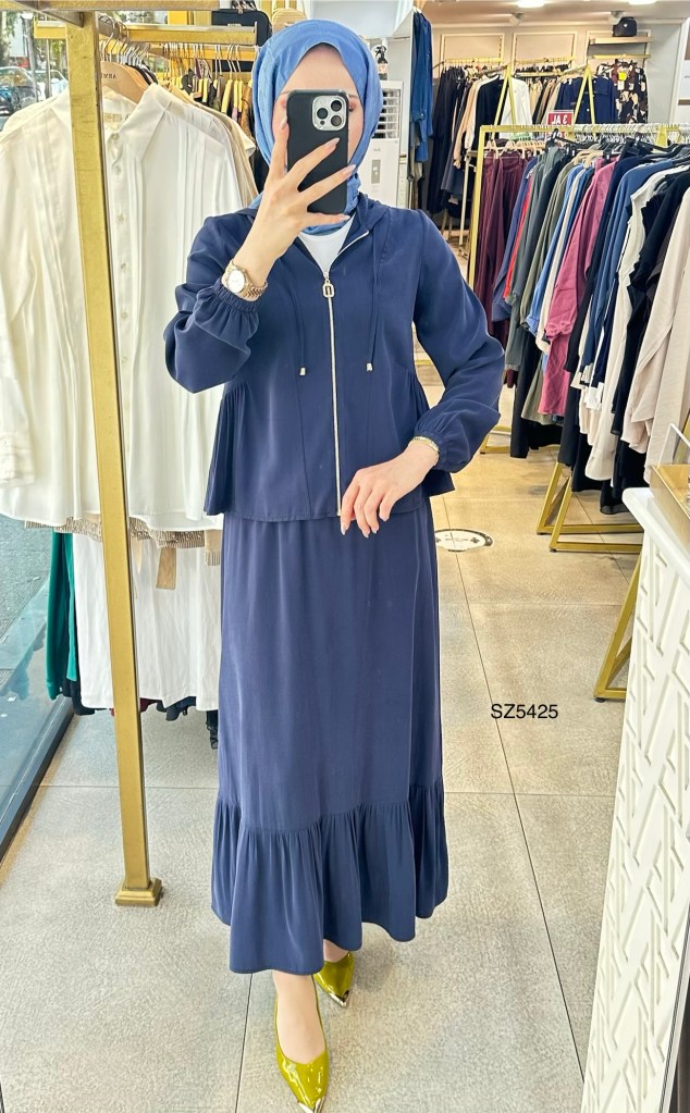 SZ5425 Selma Zaferoğlu Fermuar Detaylı