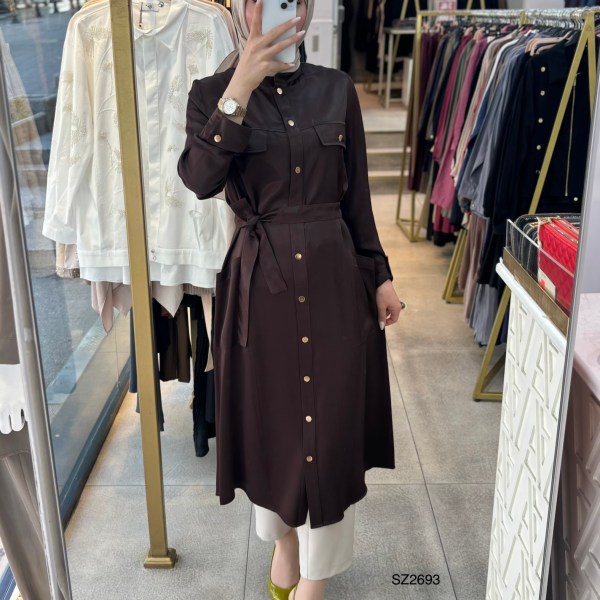 Selma Zaferoğlu SZ2693 Belden Kuşaklı Kap - Görsel 6