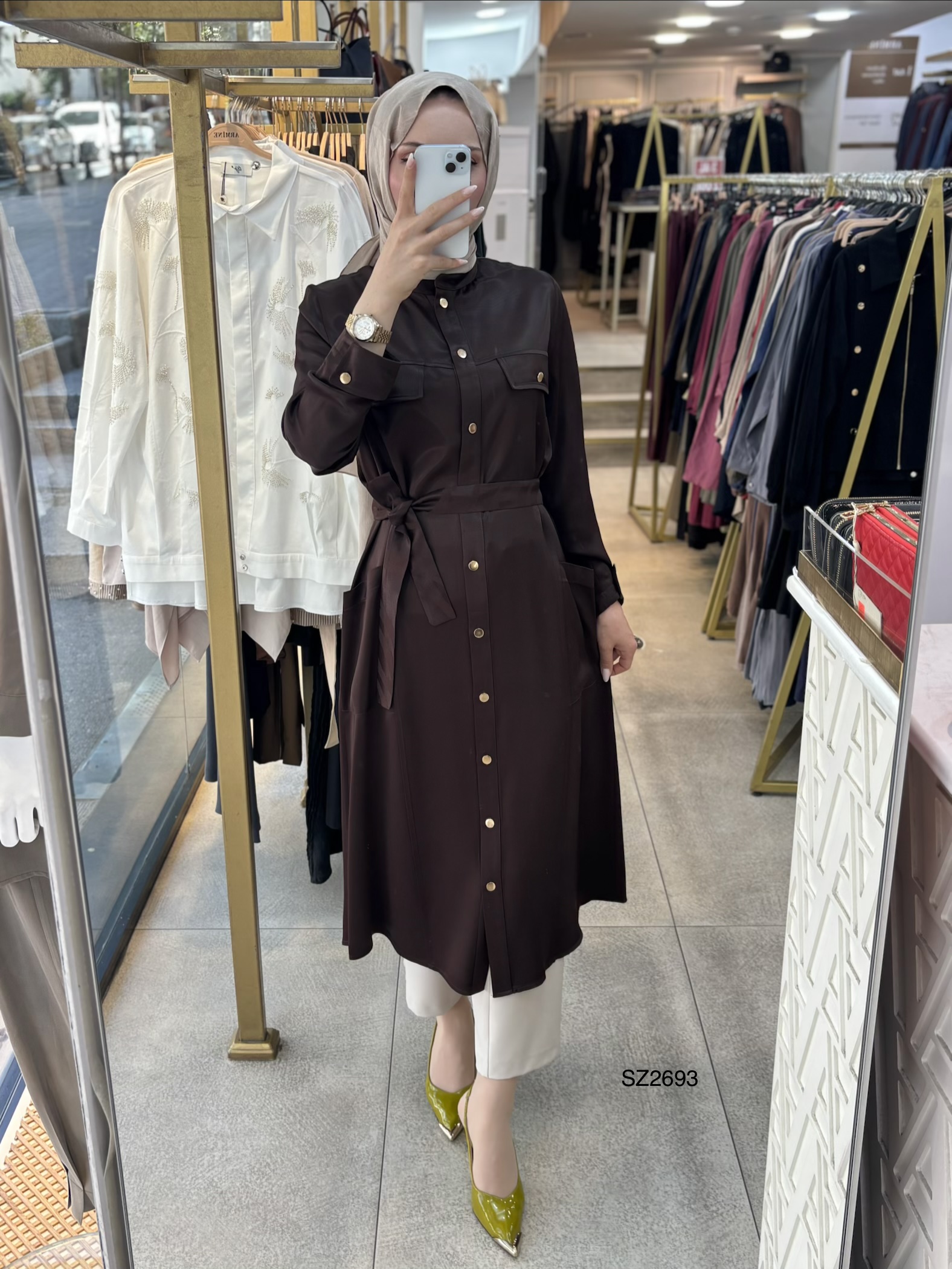 Selma Zaferoğlu SZ2693 Belden Kuşaklı Kap - Görsel 6