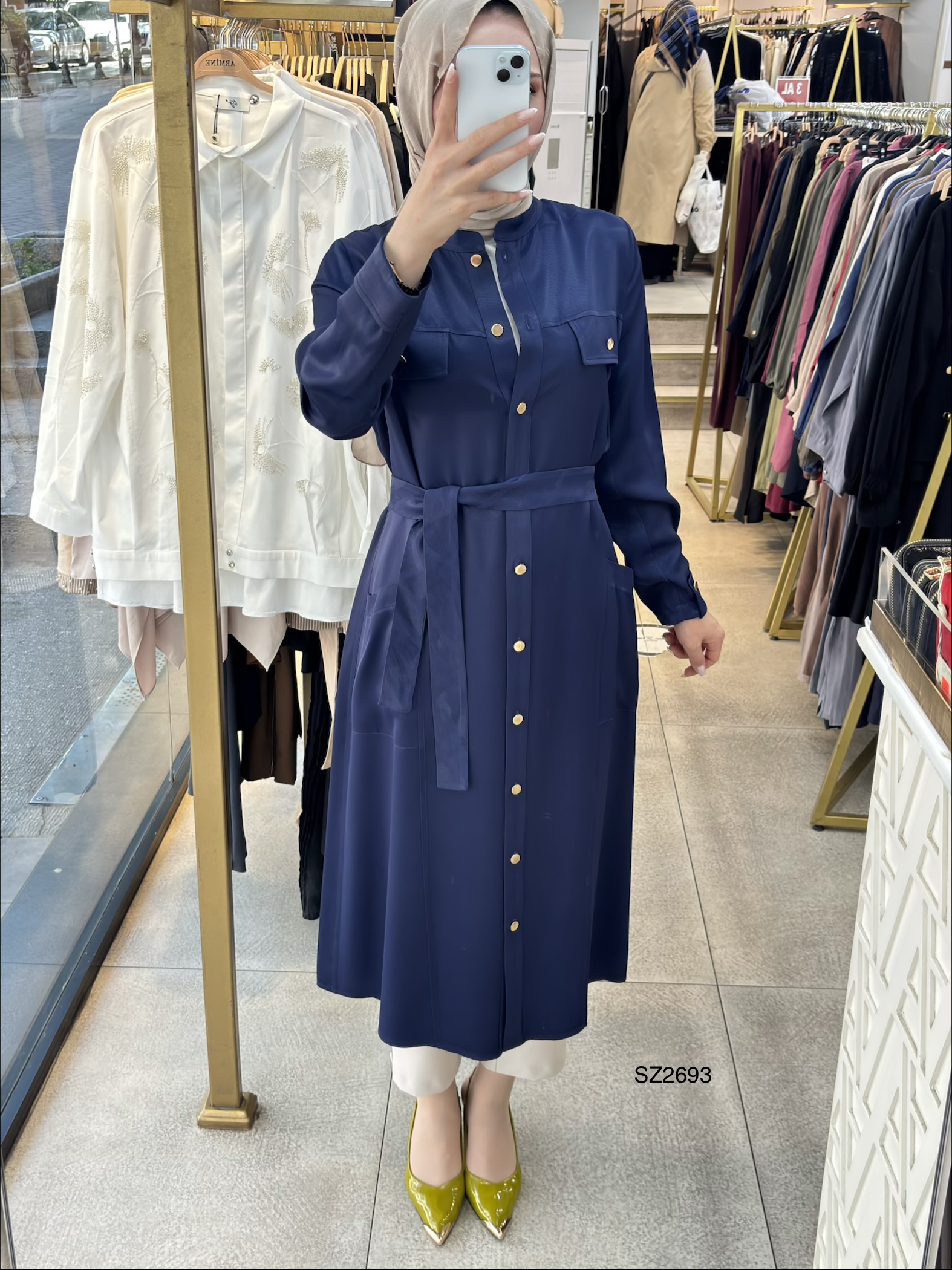 Selma Zaferoğlu SZ2693 Belden Kuşaklı Kap - Görsel 10