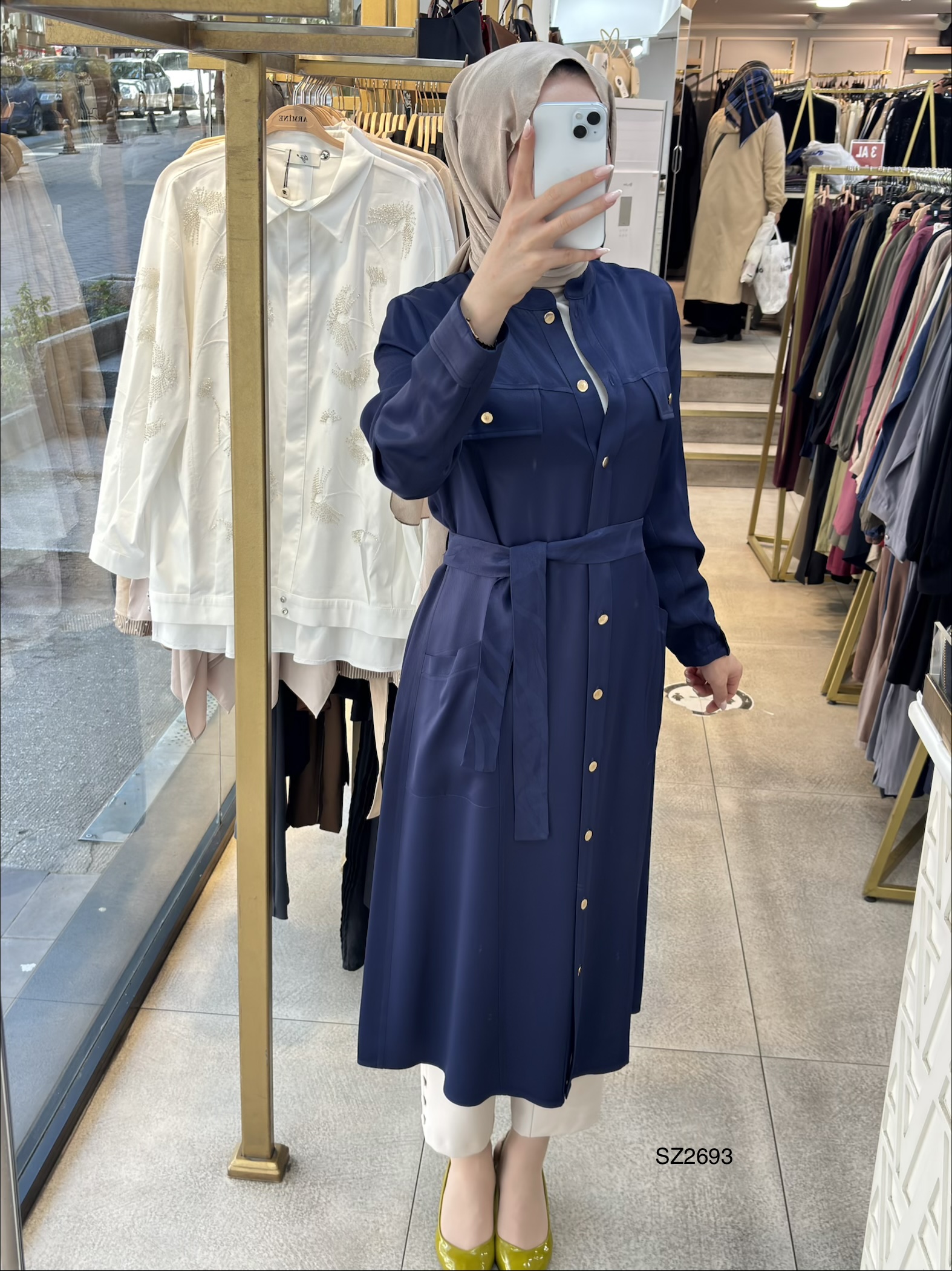 Selma Zaferoğlu SZ2693 Belden Kuşaklı Kap - Görsel 7