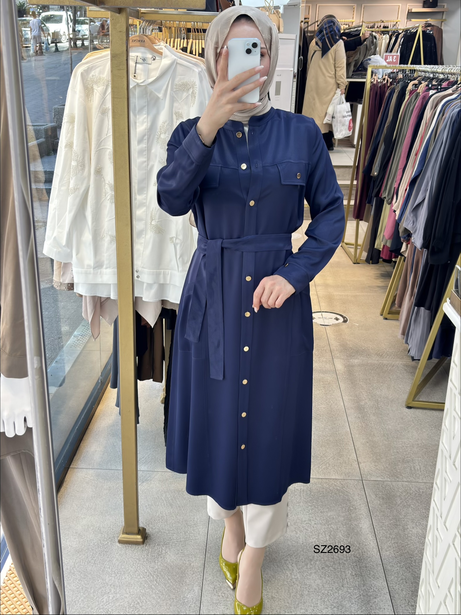 Selma Zaferoğlu SZ2693 Belden Kuşaklı Kap - Görsel 17