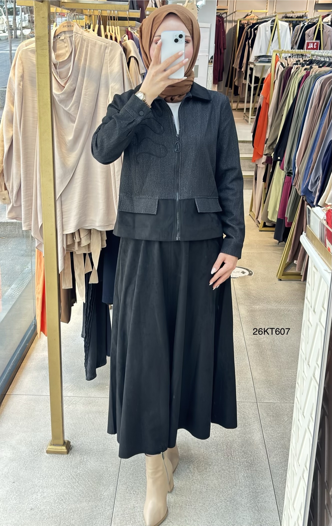 Armine Trend 26KT607 Nubuk Detaylı Takım - Görsel 6