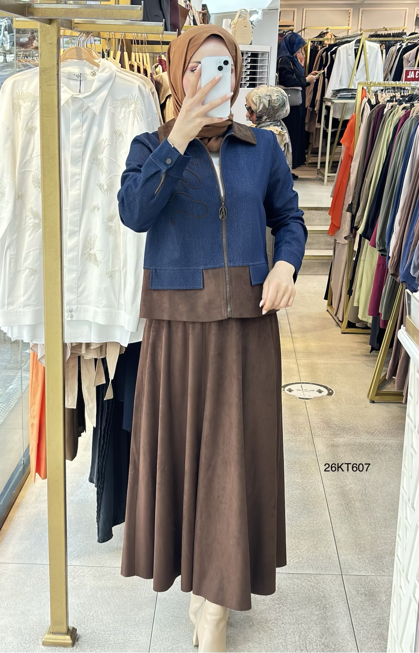 Armine Trend 26KT607 Nubuk Detaylı Takım - Görsel 1