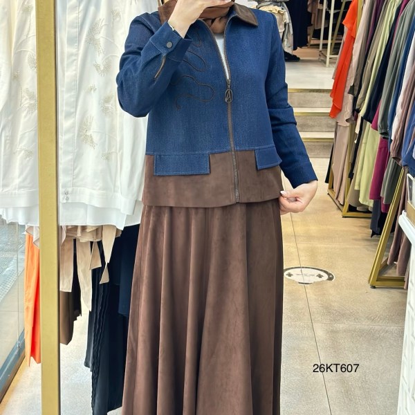 Armine Trend 26KT607 Nubuk Detaylı Takım - Görsel 2